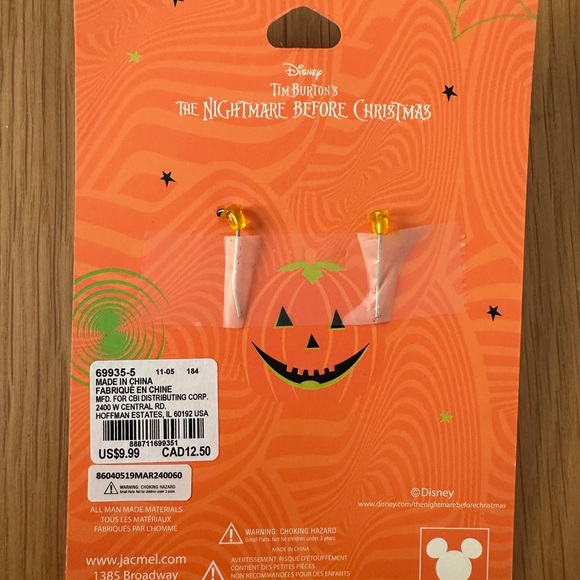 NWT Claire’s Disney Nightmare Before Christmas Jack Skellington Earrings - Picture 2 of 3